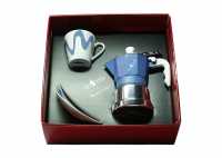 Confezione caffettiera Top Moka Top 1 tazza azzurra