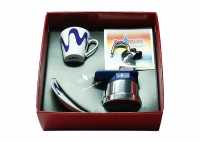 Confezione regalo caffettiera moka Mini 1 tazza blu