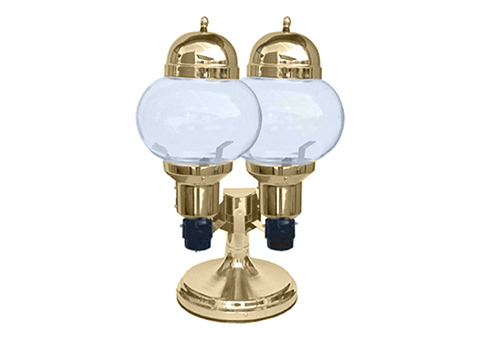 batteria 2 dispenser caffe dorato sfera in vetro am 190 1