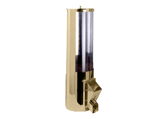 Dispenser cilindrico con corpo in acciaio dorato 24.2